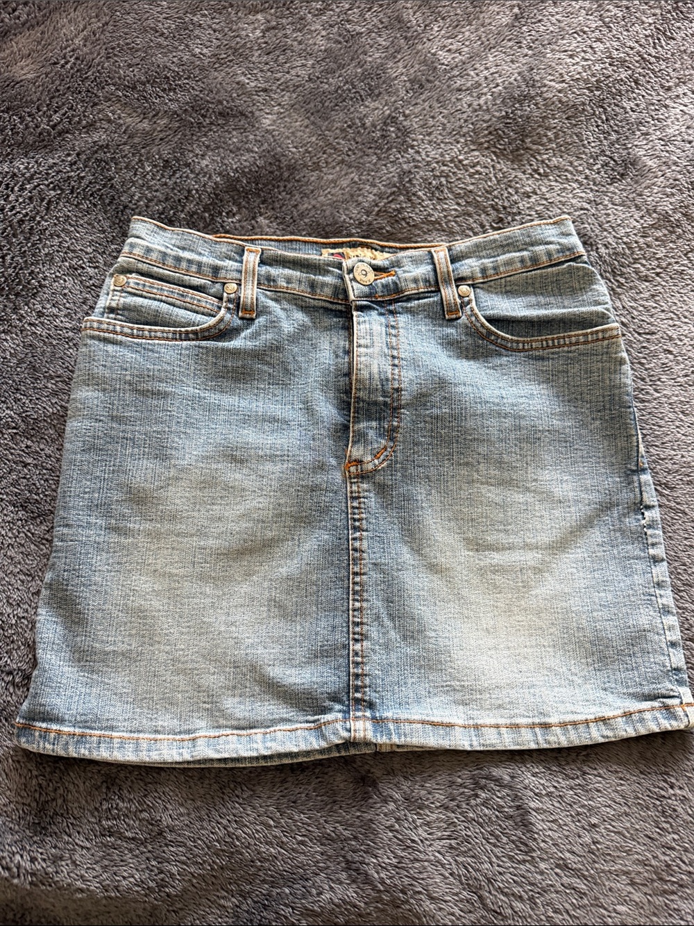 Light Blue Denim A-Line Skirt - Women's Casual Skirt Size 5